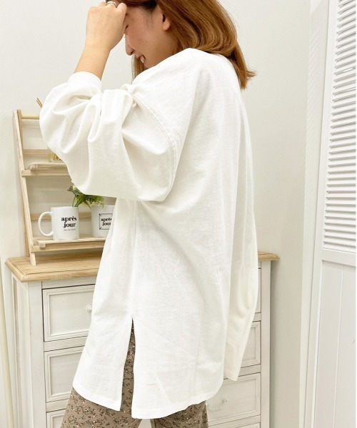 apres jour(アプレジュール)の「MILKロンT【ZOZOTOWN限定アイテム】(Tシャツ/カットソー・レディース・オフホワイト/サックスブルー/オレンジ/ミント/モカ/ラベンダー/ライトピンク・X-LARGE/フリー)」の3枚目の写真
