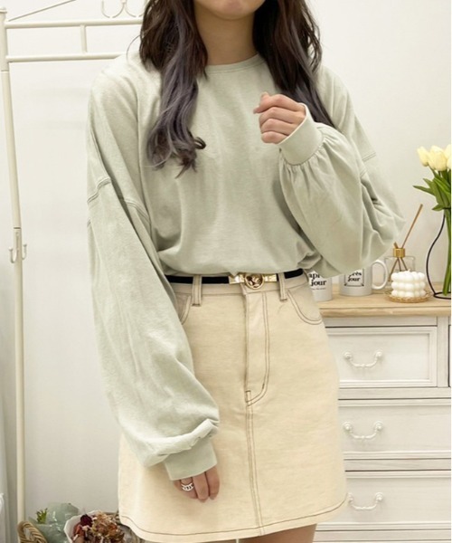 apres jour(アプレジュール)の「MILKロンT【ZOZOTOWN限定アイテム】(Tシャツ/カットソー・レディース・オフホワイト/サックスブルー/オレンジ/ミント/モカ/ラベンダー/ライトピンク・X-LARGE/フリー)」の1枚目の写真