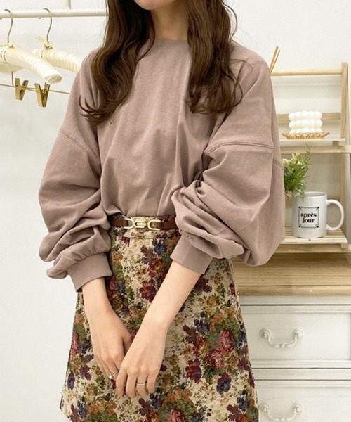 apres jour(アプレジュール)の「MILKロンT【ZOZOTOWN限定アイテム】(Tシャツ/カットソー・レディース・オフホワイト/サックスブルー/オレンジ/ミント/モカ/ラベンダー/ライトピンク・X-LARGE/フリー)」の4枚目の写真