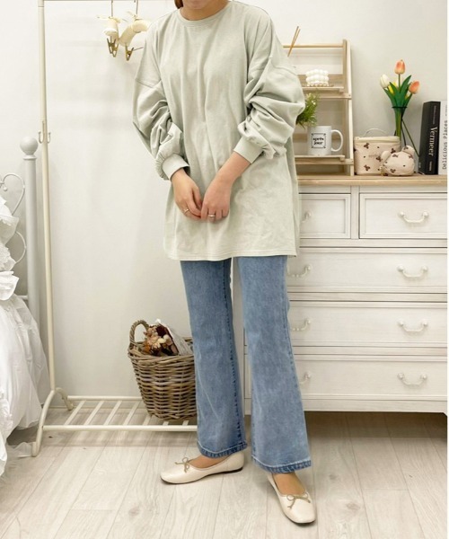 apres jour(アプレジュール)の「MILKロンT【ZOZOTOWN限定アイテム】(Tシャツ/カットソー・レディース・オフホワイト/サックスブルー/オレンジ/ミント/モカ/ラベンダー/ライトピンク・X-LARGE/フリー)」の18枚目の写真