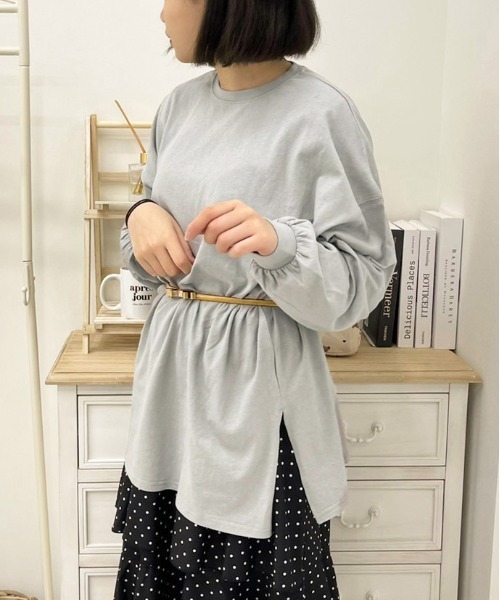 apres jour(アプレジュール)の「MILKロンT【ZOZOTOWN限定アイテム】(Tシャツ/カットソー・レディース・オフホワイト/サックスブルー/オレンジ/ミント/モカ/ラベンダー/ライトピンク・X-LARGE/フリー)」の10枚目の写真