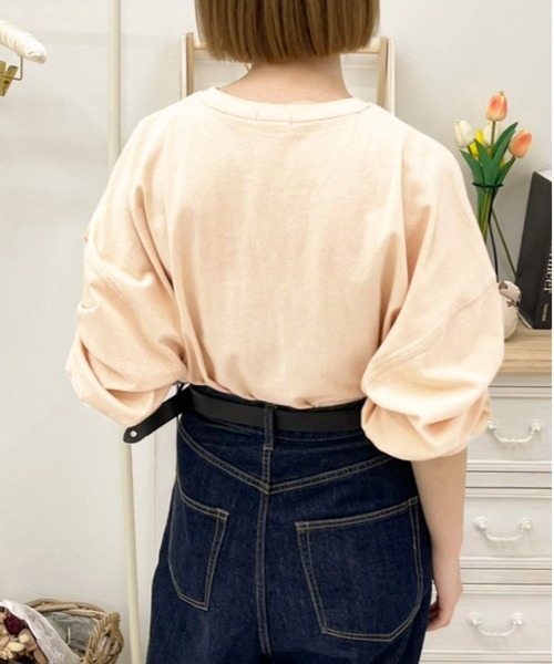 apres jour(アプレジュール)の「MILKロンT【ZOZOTOWN限定アイテム】(Tシャツ/カットソー・レディース・オフホワイト/サックスブルー/オレンジ/ミント/モカ/ラベンダー/ライトピンク・X-LARGE/フリー)」の21枚目の写真