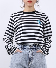 PUNYUS | ワンポイントボーダーロンT(Tシャツ/カットソー)