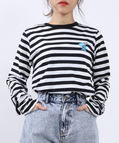 PUNYUS(プニュズ)の「ワンポイントボーダーロンT(Tシャツ/カットソー・レディース・その他1/その他2・4/2/1/3)」の2枚目の写真