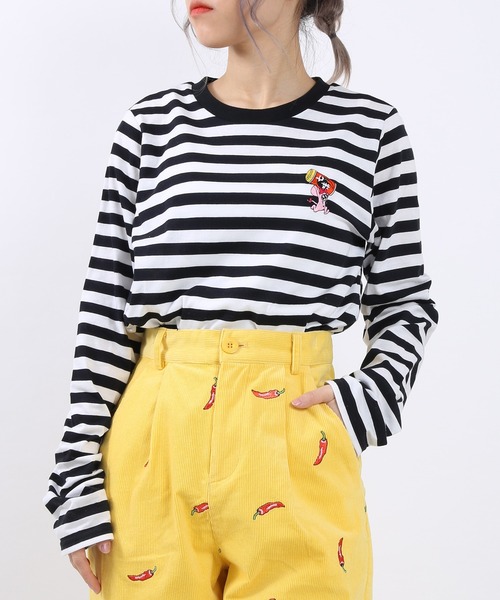 PUNYUS(プニュズ)の「ワンポイントボーダーロンT(Tシャツ/カットソー・レディース・その他1/その他2・4/2/1/3)」の6枚目の写真