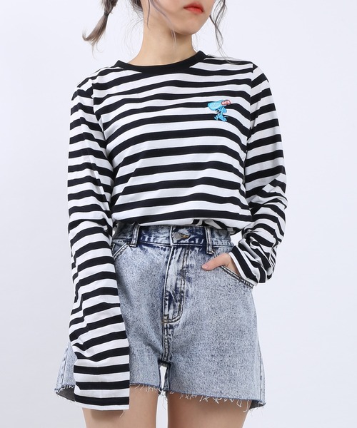 PUNYUS(プニュズ)の「ワンポイントボーダーロンT(Tシャツ/カットソー・レディース・その他1/その他2・4/2/1/3)」の10枚目の写真