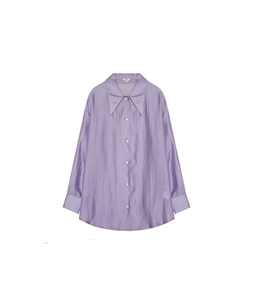 UNSPOKEN（アンスポクン）の「【UNSPOKEN】Big silhouette dress shirt FAZ19314chw（シャツ/ブラウス・レディース・ライトパープル・L/S/M）」の10枚目の写真