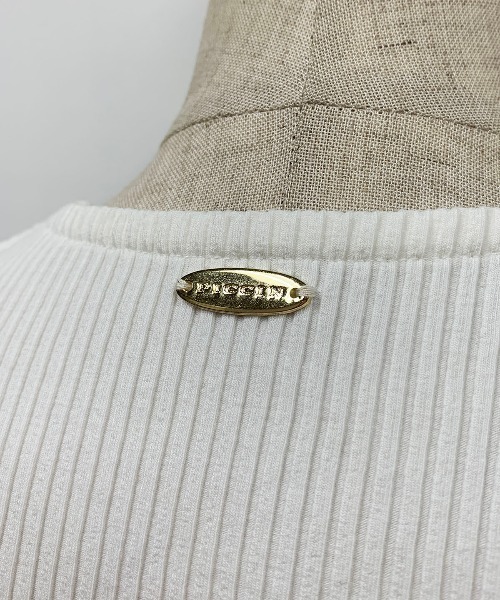 PICCIN（ピッチン）の「Vネックリブカットソー（Tシャツ/カットソー・レディース・ホワイト/ピンク/ブルーグレー・M）」の10枚目の写真