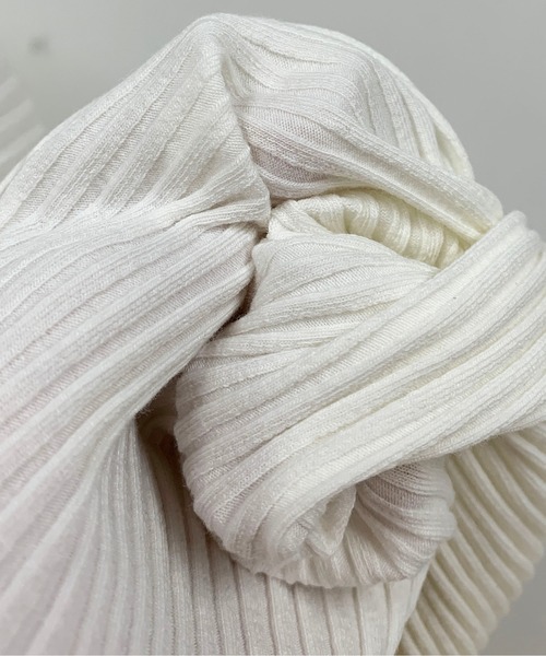 PICCIN（ピッチン）の「Vネックリブカットソー（Tシャツ/カットソー・レディース・ホワイト/ピンク/ブルーグレー・M）」の13枚目の写真