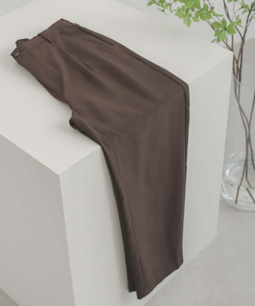 SENSE OF PLACE by URBAN RESEARCH（センスオブプレイスバイアーバンリサーチ）の「リネンライクテーパードパンツ（その他パンツ・メンズ・ブラウン/アイボリー/チャコールグレー/ミント/ブルー・MEDIUM/LARGE）」の4枚目の写真