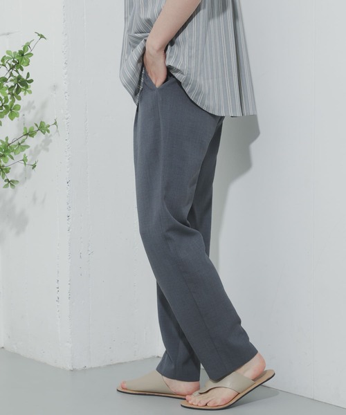 SENSE OF PLACE by URBAN RESEARCH（センスオブプレイスバイアーバンリサーチ）の「リネンライクテーパードパンツ（その他パンツ・メンズ・ブラウン/アイボリー/チャコールグレー/ミント/ブルー・MEDIUM/LARGE）」の17枚目の写真