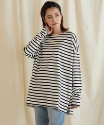 ルーズボーダーロングTシャツ