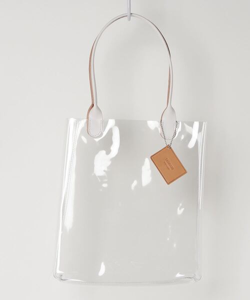 TASINAMI（タシナミ）の「TASINAMI クリアバッグトート (TA-2041)（トートバッグ・レディース・ベージュ/レッド/ホワイト・FREE）」の2枚目の写真