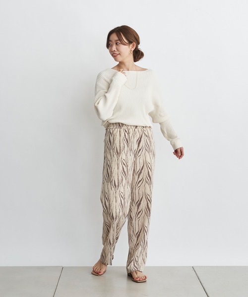 DouDou(ドゥドゥ)の「ゼブラ柄プリントパンツ(その他パンツ・レディース・ベージュ/ブラウン・FREE)」の17枚目の写真