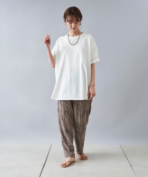 DouDou(ドゥドゥ)の「ゼブラ柄プリントパンツ(その他パンツ・レディース・ベージュ/ブラウン・FREE)」の6枚目の写真