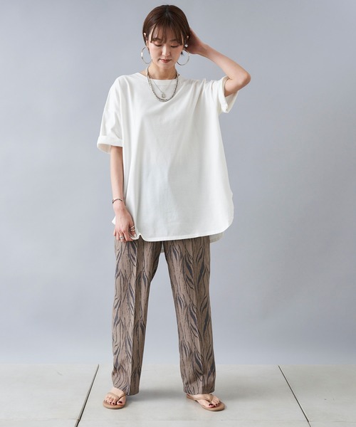 DouDou(ドゥドゥ)の「ゼブラ柄プリントパンツ(その他パンツ・レディース・ベージュ/ブラウン・FREE)」の7枚目の写真