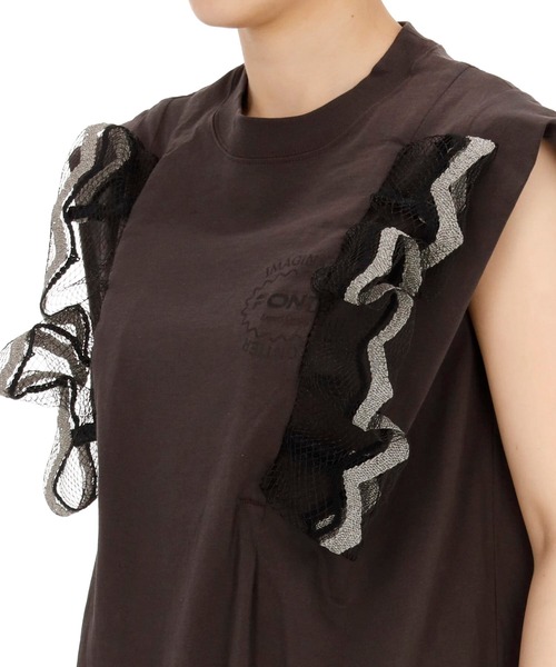 PONTI（ポンティ）の「PONTI コットンジャージーワンダースレッドトップス（Tシャツ/カットソー・レディース・ダークグレー・FREE）」の6枚目の写真