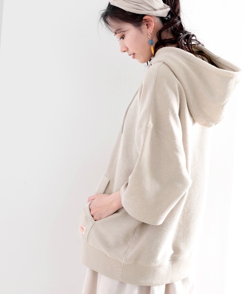 Java（ジャバ）の「《JaVaジャバ コラボ》ふわり柔らか♪USAコットン&パイル地パーカー（パーカー・レディース・ブラック/グレー/グレイッシュベージュ/ホワイト・LARGE/MEDIUM/X-LARGE）」の18枚目の写真