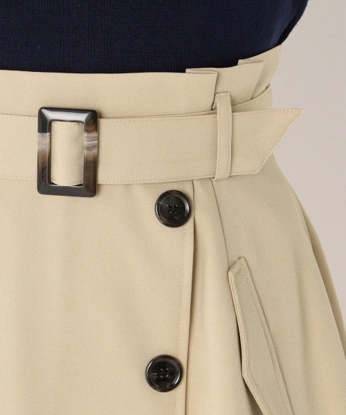 MEW'S REFINED CLOTHES（ミューズリファインドクローズ）の「ウォッシャブルトレンチフレアスカート（スカート・レディース・ネイビー/ライトグリーン/ベージュ・MEDIUM）」の9枚目の写真