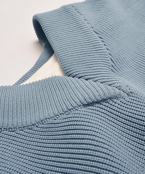 MinoriTY（マイノリティ）の「メンズアンサンブルニットベスト＋半袖Tシャツ【2点セット】（ベスト・メンズ・モカ/ブルーグレー/ブラック・L/M）」の12枚目の写真