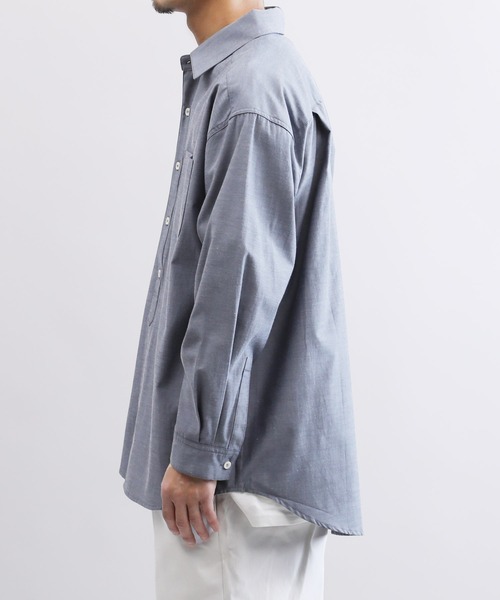 Air Tokyo(エアートウキョー)の「2WAY 仕様 レギュラー & バンドカラー シャツ(シャツ/ブラウス・メンズ・ネイビー・MEDIUM/LARGE)」の4枚目の写真