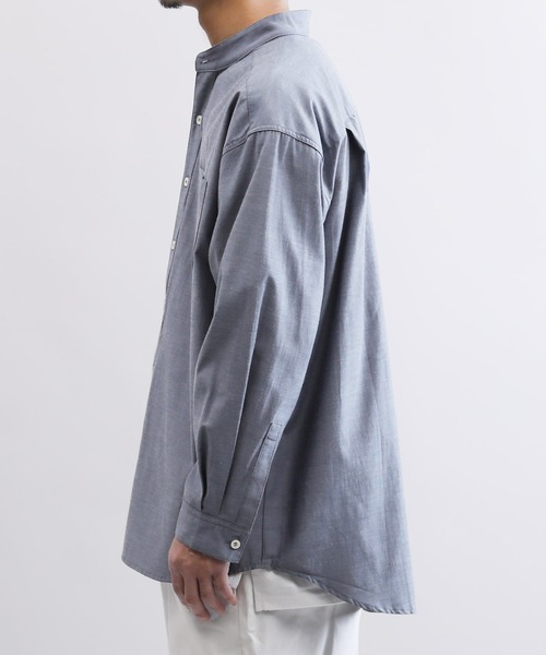 Air Tokyo(エアートウキョー)の「2WAY 仕様 レギュラー & バンドカラー シャツ(シャツ/ブラウス・メンズ・ネイビー・MEDIUM/LARGE)」の8枚目の写真