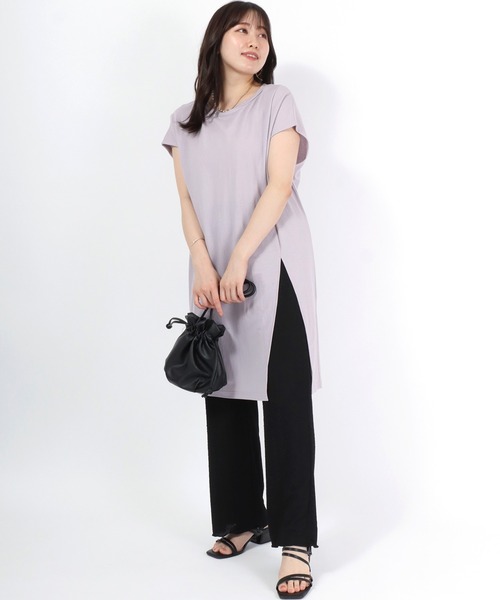カジュアル ワンピ Tシャツ ロング カットアウト LIMITED EDITION カットアウトディテール入りロング丈ワンピース
