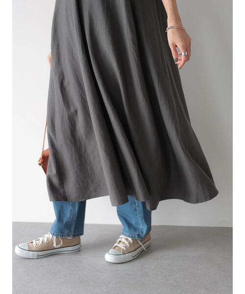 AMERICAN HOLIC（アメリカンホリック）の「Vネックリネンブレンドフレアワンピース（ワンピース・レディース・ライトグレー/チャコールグレー/マスタード/ブルーグリーン・M/L）」の20枚目の写真