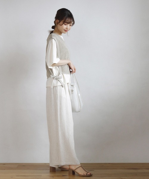 Crisp（クリスプ）の「メッシュニットベスト（ベスト・レディース・ブルー/アイボリー・FREE）」の18枚目の写真