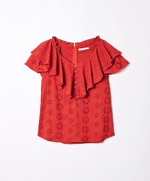 REDYAZEL | コットンレース柄ドッキングブラウス(シャツ/ブラウス)