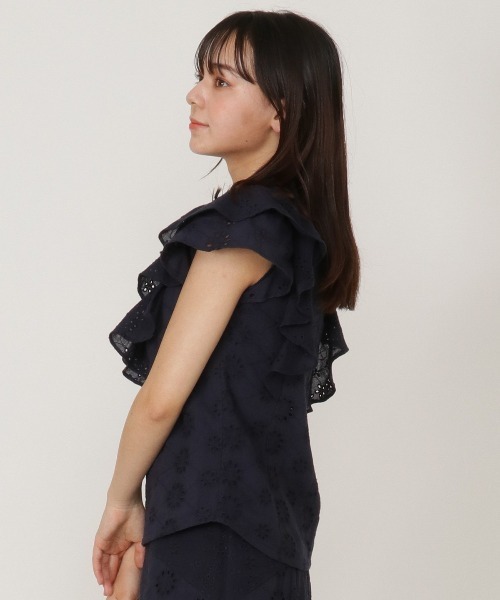 REDYAZEL（レディアゼル）の「コットンレース柄ドッキングブラウス（シャツ/ブラウス・レディース・ネイビー/レッド/オフホワイト・SMALL/MEDIUM）」の22枚目の写真