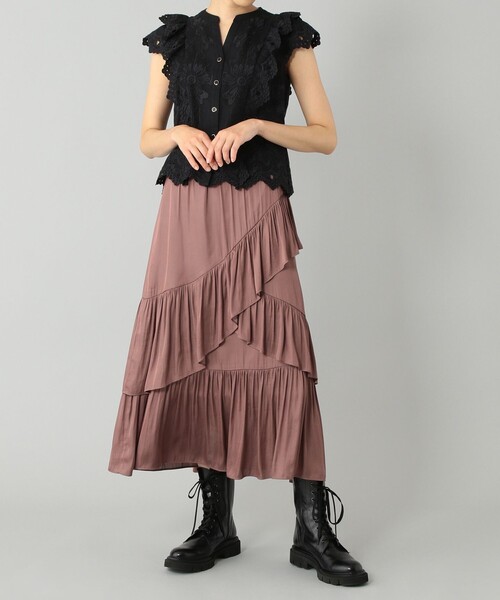 GRACE CONTINENTAL（グレースコンチネンタル）の「イレギュラーティアードスカート（スカート・レディース・ピンク/ブルー・38/36）」の21枚目の写真