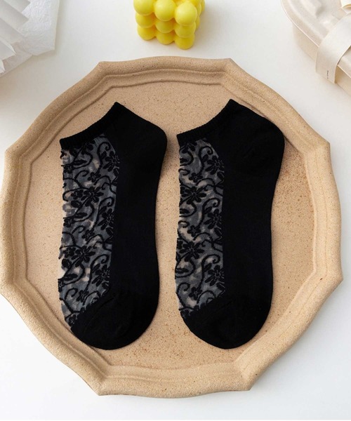 「kakko」(カッコ)の「レディース レースシースルー ショートソックス靴下(ソックス/靴下・レディース・A/B/C/D/E・FREE)」の6枚目の写真