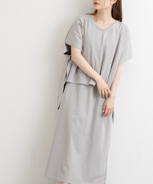 PUAL CE CIN（ピュアルセシン）の「【Du noir・WEB限定】3WAYシルケットワンピース（ワンピース・レディース・ホワイト/ブラック/グレー・FREE）」の3枚目の写真