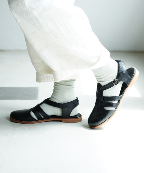 bulle de savon（ビュルデサボン）の「sone サンダル（サンダル・レディース・キナリ/ブラック・M/S）」の9枚目の写真