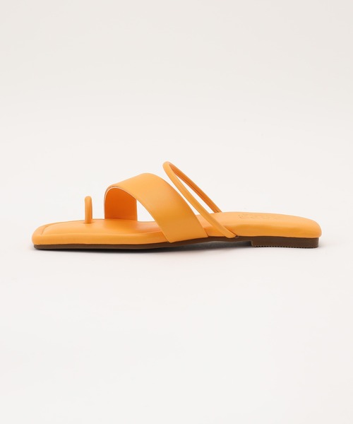 ROPE'（ロペ）の「スクエアトングサンダル（サンダル・レディース・ダークブラウン/イエロー/キャメル・36.5/37.5/35.5）」の6枚目の写真