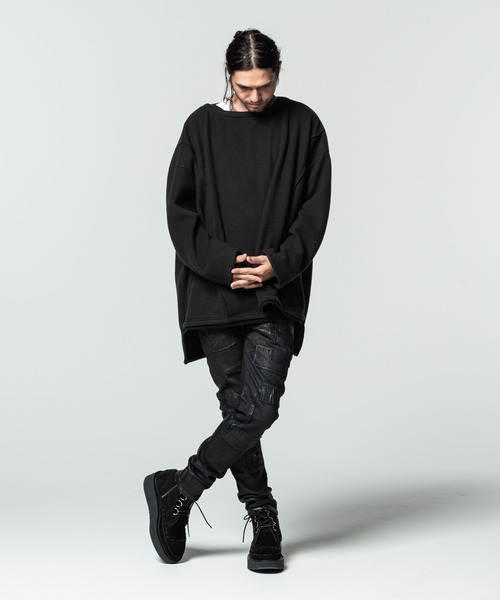 定価半額以下glamb パラフィンコートアンプラグド デニム ブラック glamb（グラム）の「Paraffin coat unplugged denim