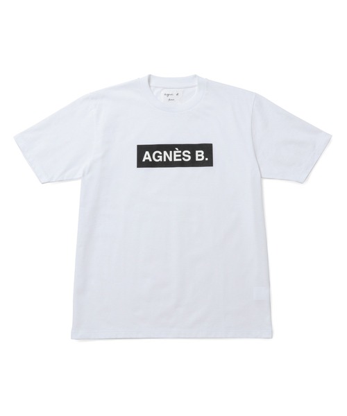 agnes b.(アニエスベー)の「【agnes b. pour ADAM ET ROPE'】BOX LOGO T-SHIRT(Tシャツ/カットソー・レディース・ホワイト/ブラック・M)」の4枚目の写真
