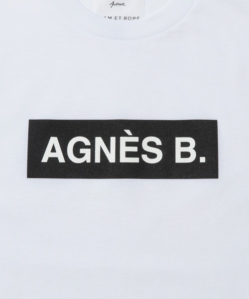 agnes b.(アニエスベー)の「【agnes b. pour ADAM ET ROPE'】BOX LOGO T-SHIRT(Tシャツ/カットソー・レディース・ホワイト/ブラック・M)」の10枚目の写真