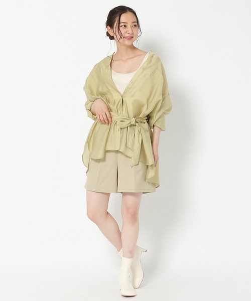 mysty woman（ミスティウーマン）の「センタープレスショートパンツ 958780（その他パンツ・レディース・イエロー/アイボリー/モカ・FREE）」の7枚目の写真