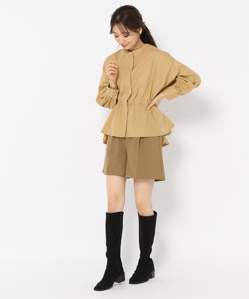 mysty woman（ミスティウーマン）の「センタープレスショートパンツ 958780（その他パンツ・レディース・イエロー/アイボリー/モカ・FREE）」の8枚目の写真