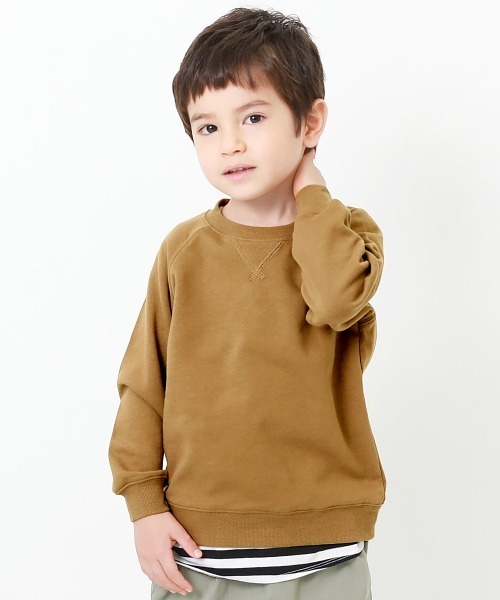 devirock(デビロック)の「無地スウェットトレーナー(スウェット・キッズ・ベージュ/ライトブラウン/杢グレー/モカ/スモークピンク/ラベンダー/ブラック/ブルーグレー/オートミール/マスタード/レッド/グリーン/パープル系その他/イエロー/ダークグリーン/カーキ・140cm/150cm/80cm/90cm/160cm/130cm/110cm/100cm/120cm)」の5枚目の写真