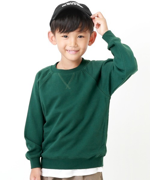 devirock(デビロック)の「無地スウェットトレーナー(スウェット・キッズ・ベージュ/ライトブラウン/杢グレー/モカ/スモークピンク/ラベンダー/ブラック/ブルーグレー/オートミール/マスタード/レッド/グリーン/パープル系その他/イエロー/ダークグリーン/カーキ・140cm/150cm/80cm/90cm/160cm/130cm/110cm/100cm/120cm)」の9枚目の写真