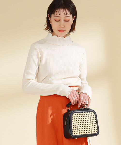 Ray BEAMS（レイビームス）の「Ray BEAMS / ランダム リブ メロー ハイネック カットソー（Tシャツ/カットソー・レディース・オフホワイト/キャメル/グリーン系その他2・ONE SIZE）」の22枚目の写真