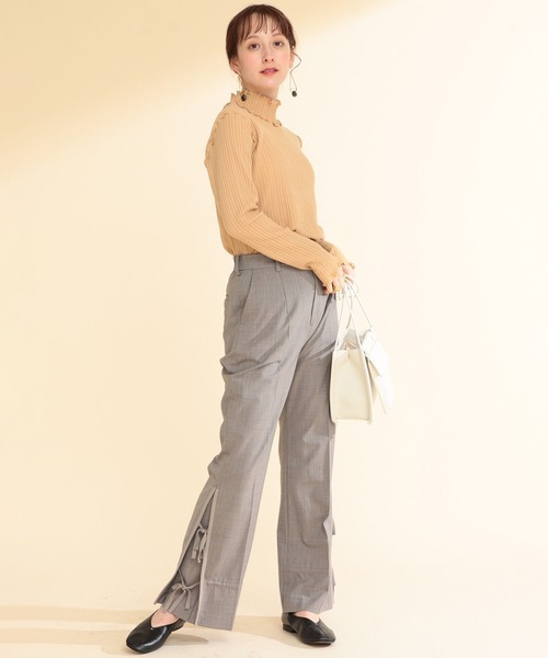 Ray BEAMS（レイビームス）の「Ray BEAMS / ランダム リブ メロー ハイネック カットソー（Tシャツ/カットソー・レディース・オフホワイト/キャメル/グリーン系その他2・ONE SIZE）」の14枚目の写真