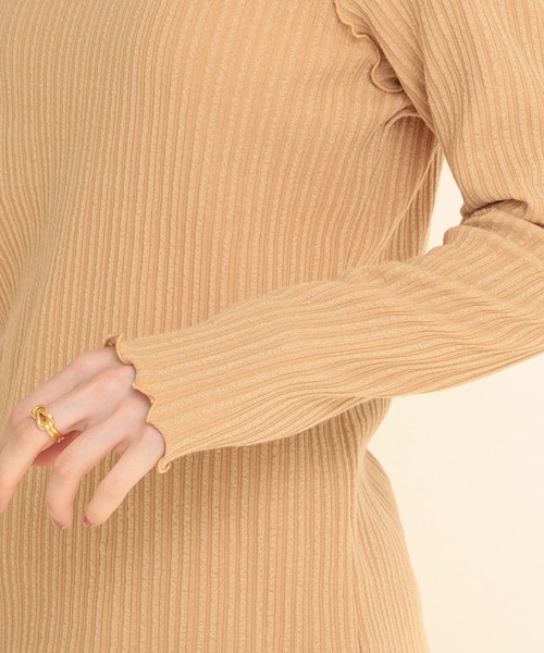 Ray BEAMS（レイビームス）の「Ray BEAMS / ランダム リブ メロー ハイネック カットソー（Tシャツ/カットソー・レディース・オフホワイト/キャメル/グリーン系その他2・ONE SIZE）」の20枚目の写真