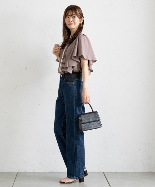 prose verse（プロズヴェール）の「フリルスリーブセンタータックブラウス（シャツ/ブラウス・レディース・ブラック/アイボリー/ブルー/ブラウン・MEDIUM）」の16枚目の写真