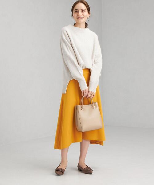 green label relaxing（グリーンレーベルリラクシング）の「FX ボトルネック プルオーバー ニット（ニット/セーター・レディース・ライム/ナチュラル/ダークグレー・FREE）」の7枚目の写真