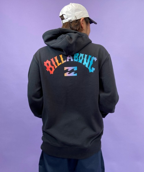 BILLABONG(ビラボン)の「BILLABONG/ビラボン 裏起毛 バックプリントパーカー BB012-013(パーカー・メンズ・ブラック/ホワイト・XL/M/L)」の4枚目の写真