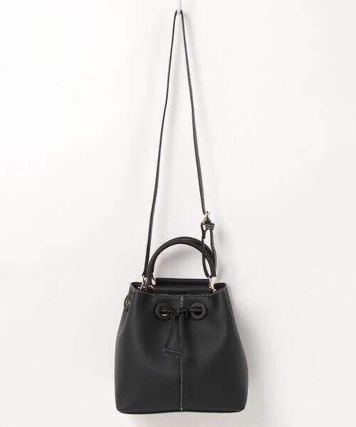 MONO　COMME CA（モノコムサ）の「3way　巾着ショルダー（ショルダーバッグ・レディース・ブラック/ベージュ・FREE）」の8枚目の写真